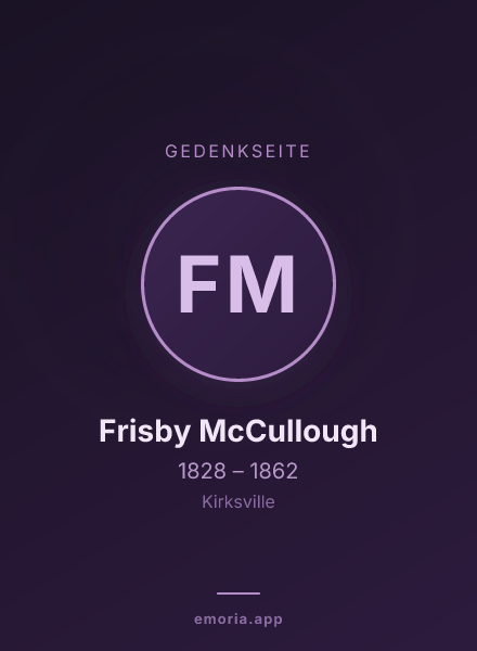 Gedenkportrait von Frisby McCullough