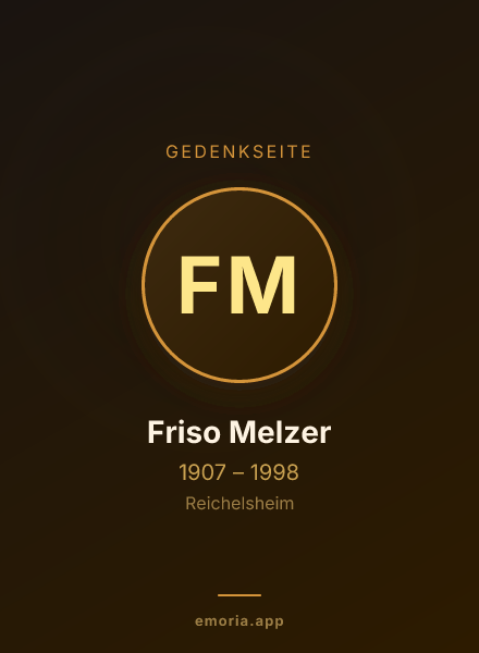 Gedenkportrait von Friso Melzer