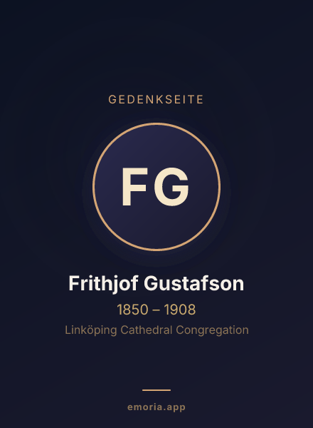 Gedenkportrait von Frithjof Gustafson