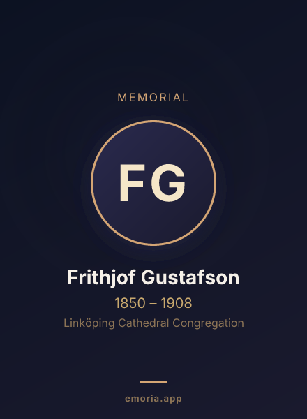 Memorial portrait of Frithjof Gustafson