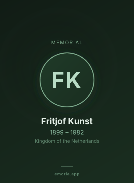Memorial portrait of Fritjof Kunst