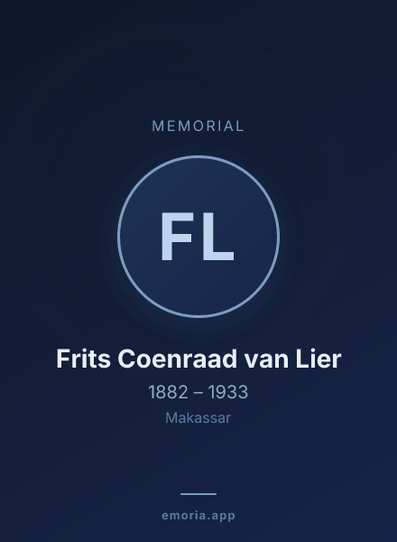 Memorial portrait of Frits Coenraad van Lier