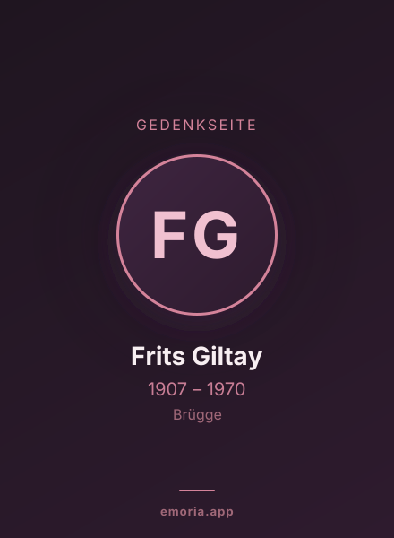 Gedenkportrait von Frits Giltay