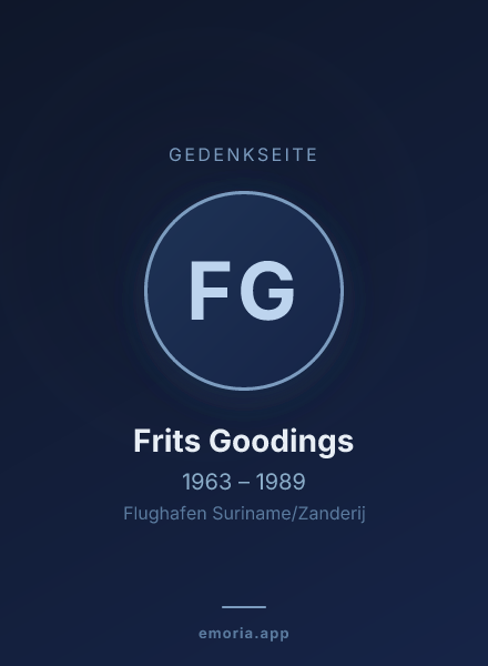 Gedenkportrait von Frits Goodings