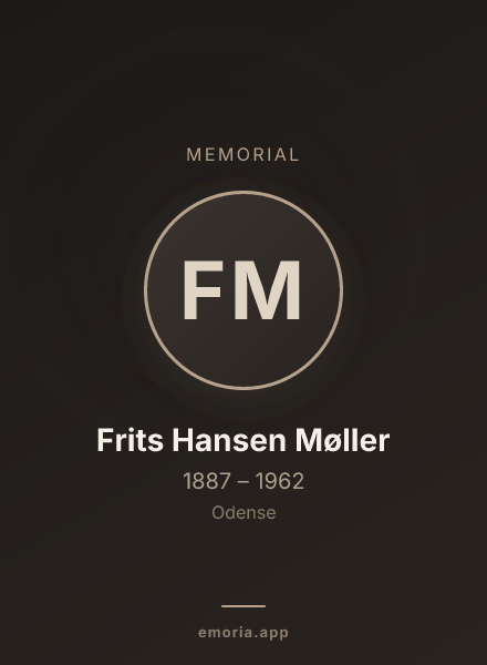Memorial portrait of Frits Hansen Møller