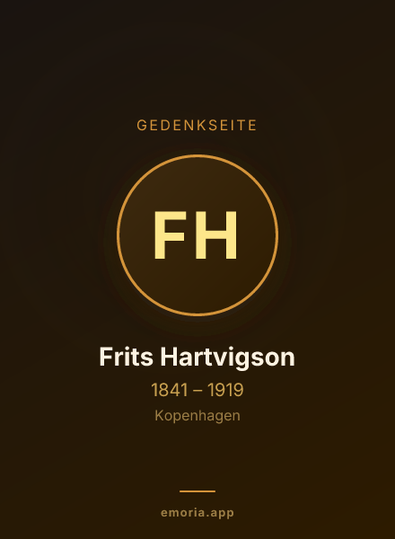 Gedenkportrait von Frits Hartvigson
