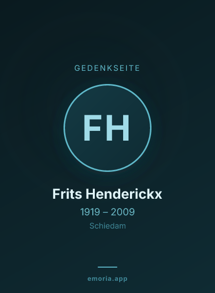 Gedenkportrait von Frits Henderickx