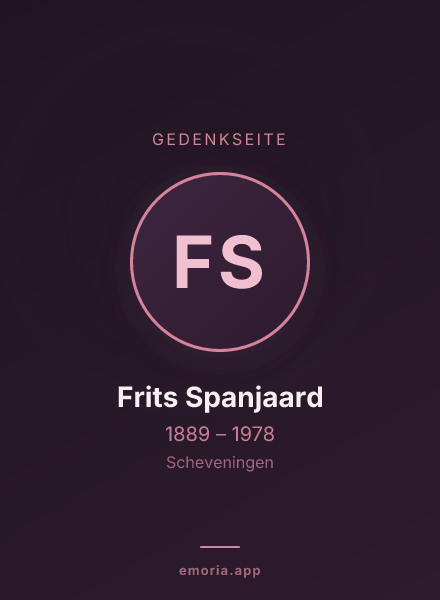 Gedenkportrait von Frits Spanjaard
