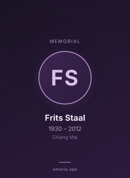 Memorial portrait of Frits Staal