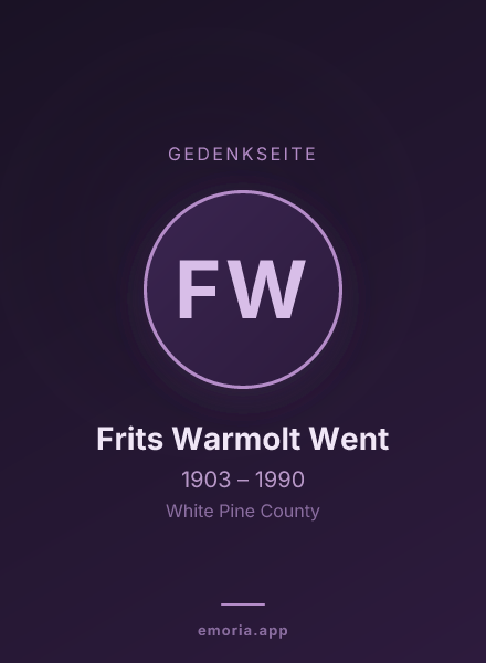 Gedenkportrait von Frits Warmolt Went