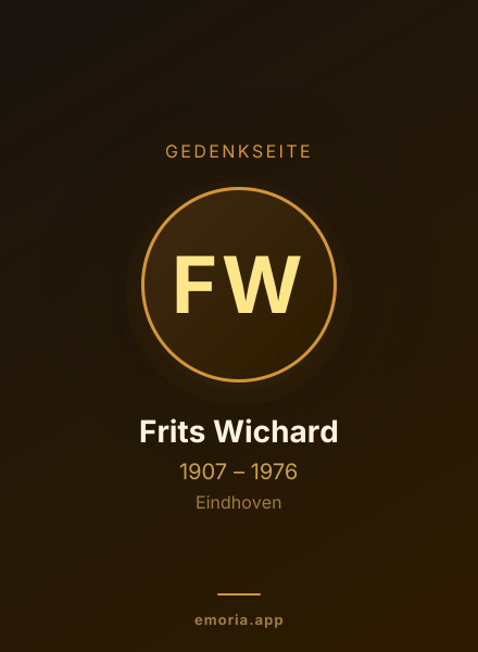 Gedenkportrait von Frits Wichard