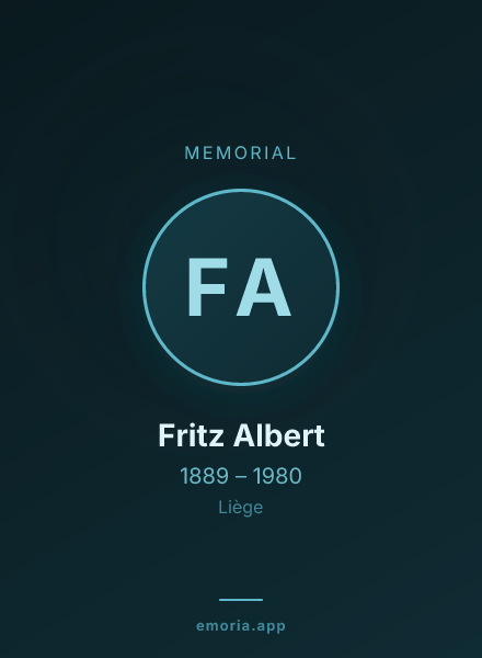 Memorial portrait of Fritz Albert