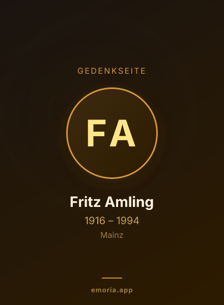 Gedenkportrait von Fritz Amling
