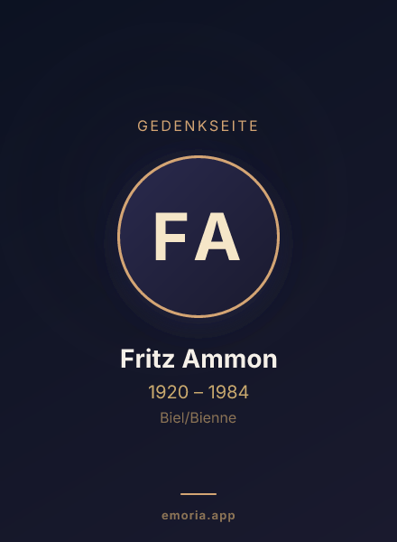 Gedenkportrait von Fritz Ammon