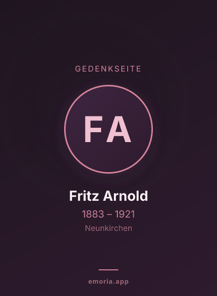 Gedenkportrait von Fritz Arnold