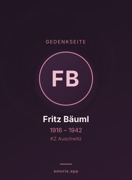 Gedenkportrait von Fritz Bäuml