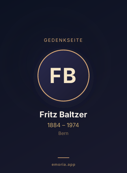 Gedenkportrait von Fritz Baltzer