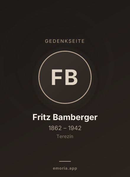 Gedenkportrait von Fritz Bamberger