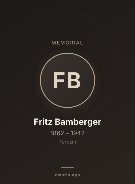 Memorial portrait of Fritz Bamberger