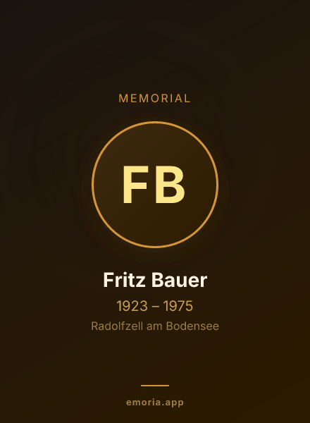 Memorial portrait of Fritz Bauer