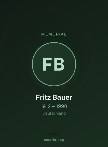 Memorial portrait of Fritz Bauer