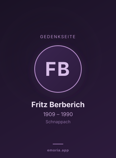 Gedenkportrait von Fritz Berberich