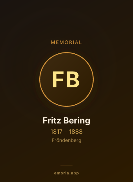 Memorial portrait of Fritz Bering