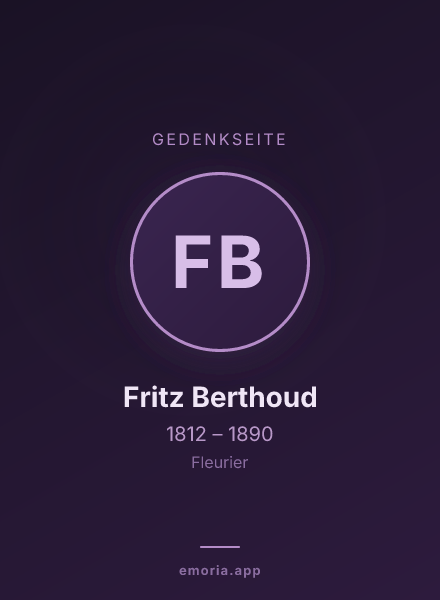 Gedenkportrait von Fritz Berthoud
