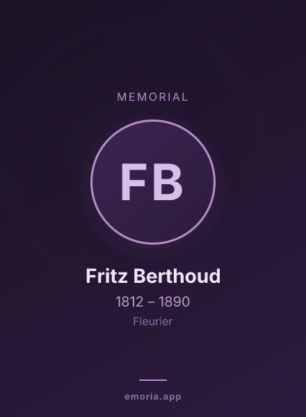 Memorial portrait of Fritz Berthoud