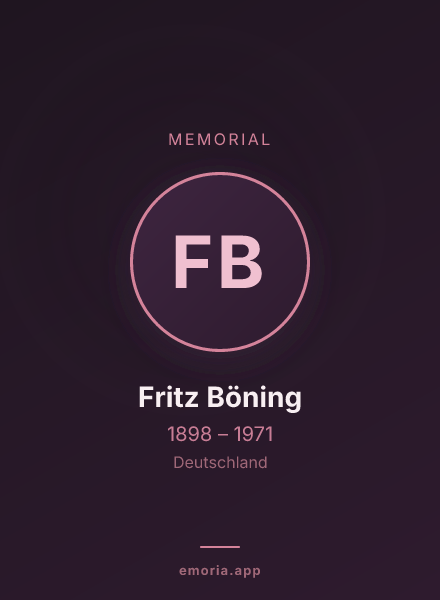Memorial portrait of Fritz Böning