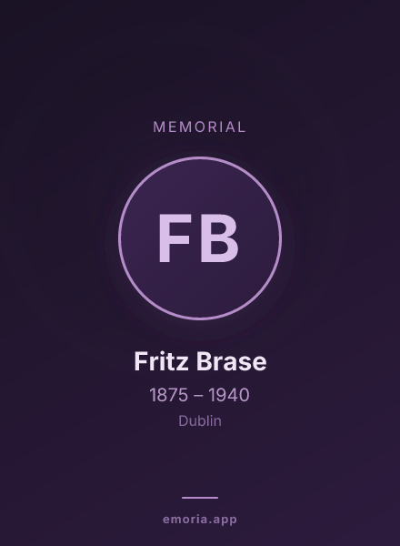 Memorial portrait of Fritz Brase