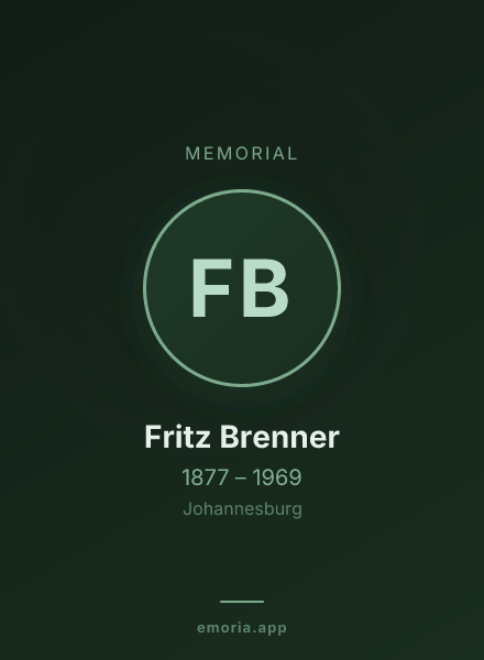 Memorial portrait of Fritz Brenner