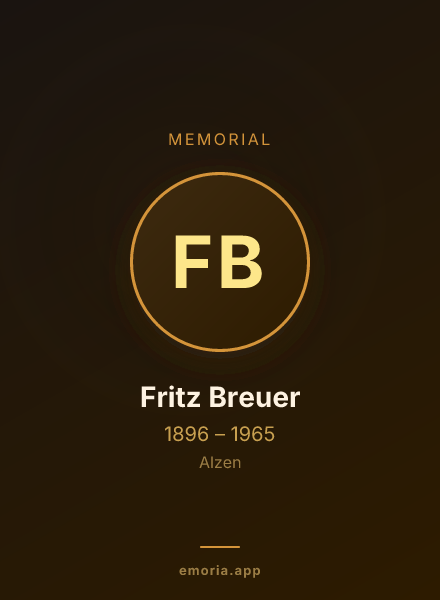 Memorial portrait of Fritz Breuer