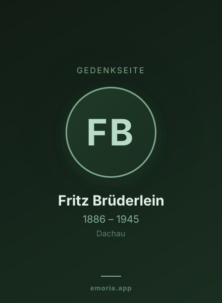 Gedenkportrait von Fritz Brüderlein