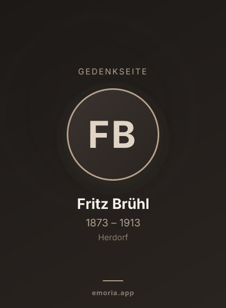 Gedenkportrait von Fritz Brühl