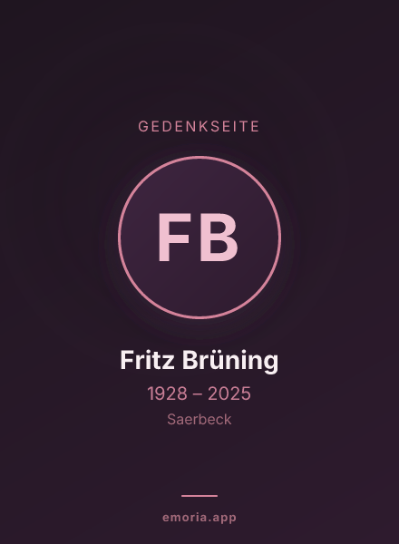 Gedenkportrait von Fritz Brüning