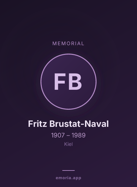 Memorial portrait of Fritz Brustat-Naval