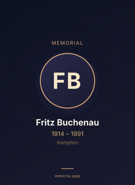 Memorial portrait of Fritz Buchenau