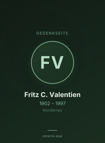 Gedenkportrait von Fritz C. Valentien
