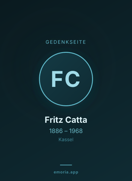 Gedenkportrait von Fritz Catta