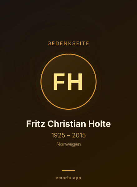 Gedenkportrait von Fritz Christian Holte