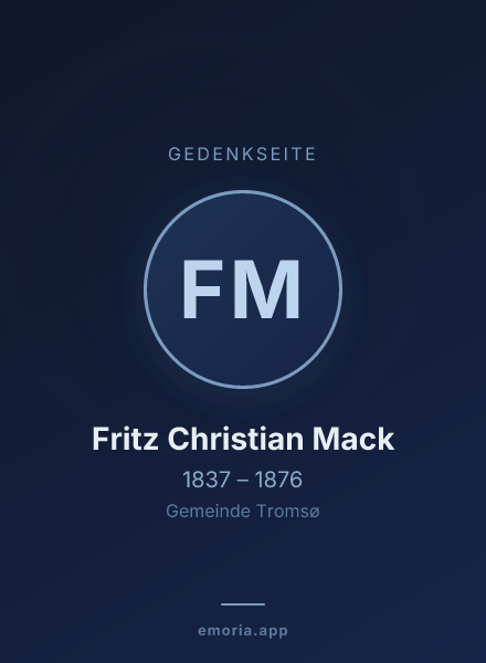 Gedenkportrait von Fritz Christian Mack