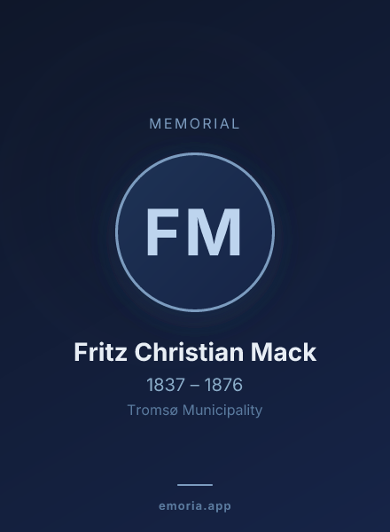 Memorial portrait of Fritz Christian Mack