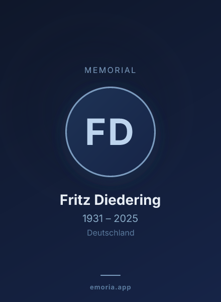 Memorial portrait of Fritz Diedering