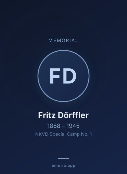 Memorial portrait of Fritz Dörffler