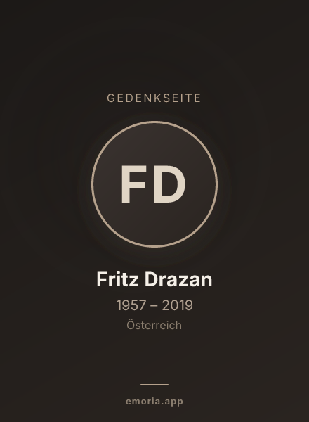 Gedenkportrait von Fritz Drazan