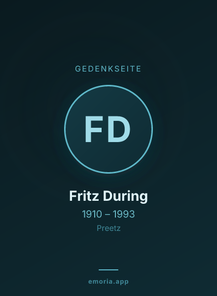 Gedenkportrait von Fritz During