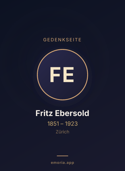 Gedenkportrait von Fritz Ebersold