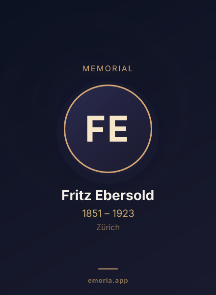 Memorial portrait of Fritz Ebersold