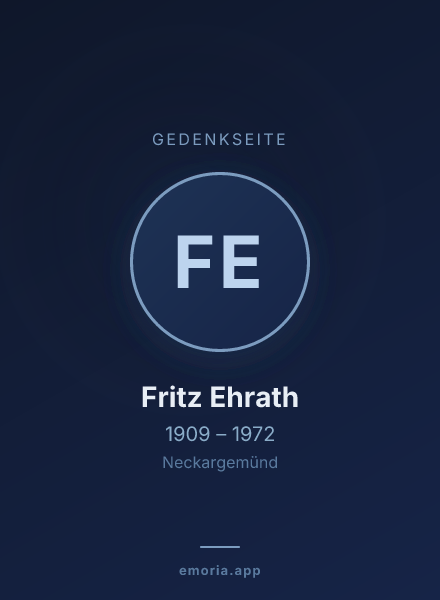 Gedenkportrait von Fritz Ehrath